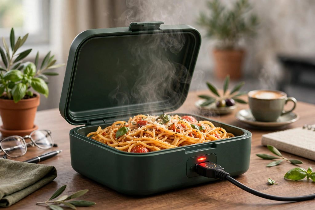 PranzoSmart - Box Riscaldante Elettrico 2-in-1 [220V EU - Adatto per Italia