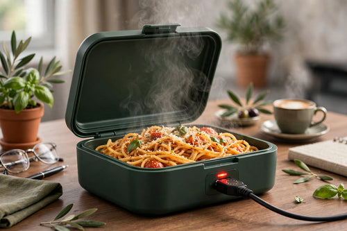 PranzoSmart - Box Riscaldante Elettrico 2-in-1 [220V EU - Adatto per Italia