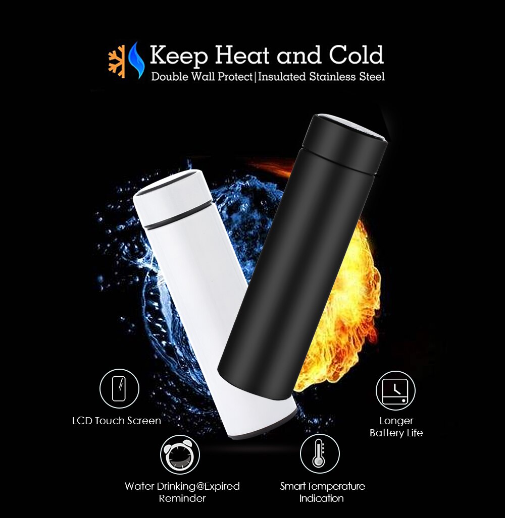 TempoSip Smart - Borraccia Termica con Display LED 500ml